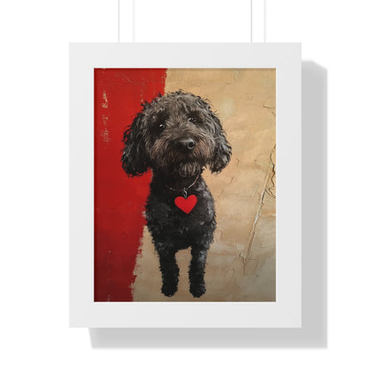 The Street Pet Portrait White Frame